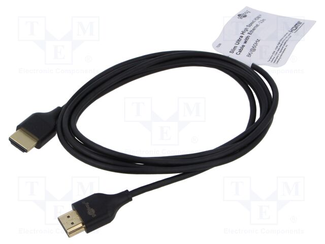 Cable; HDMI plug,both sides; 2m; black; HDCP 2.2,HDMI 2.0