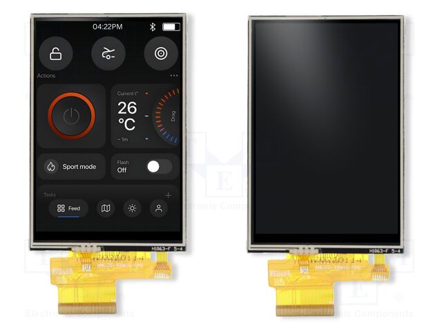 Display: TFT; 3.5"; 320x480; Illumin: LED; 54.66x82.94mm; RGB