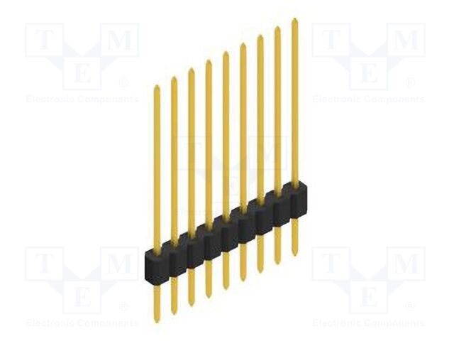 Connector: pin strips; pin header; male; PIN: 9; 1.27mm; THT; 1x9
