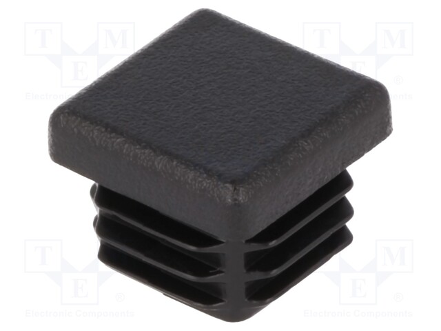 Plugs; for profiles; Body: black; H: 16.5mm; Mat: LDPE; L: 22mm