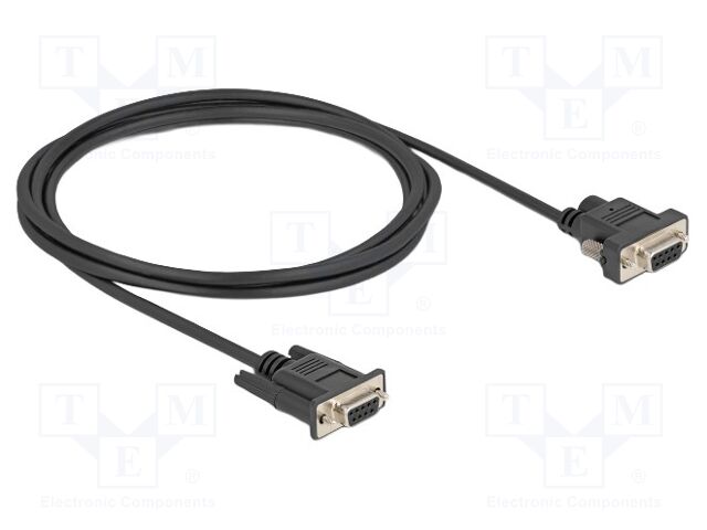 Cable; D-Sub 9pin socket,DC 5,5/2,1 socket,both sides; PVC