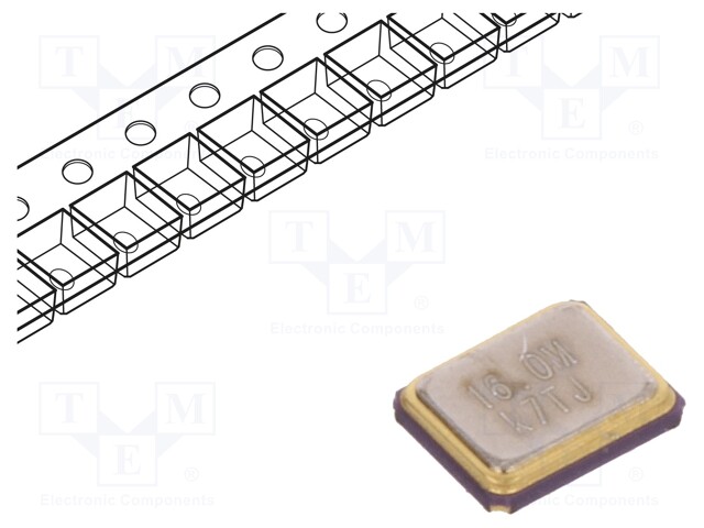 Resonator: quartz; 16MHz; ±20ppm; 10pF; SMD; 2.5x2x0.6mm