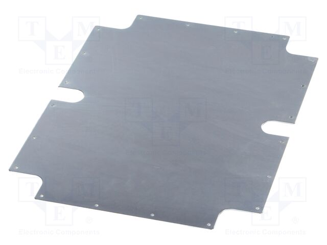 Mounting plate; steel; W: 360mm; L: 438mm; Thk: 2mm; Plating: zinc