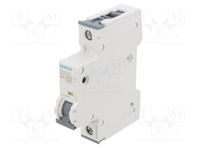 Circuit breaker; 230/400VAC; Inom: 20A; Poles: 1; DIN; Charact: B