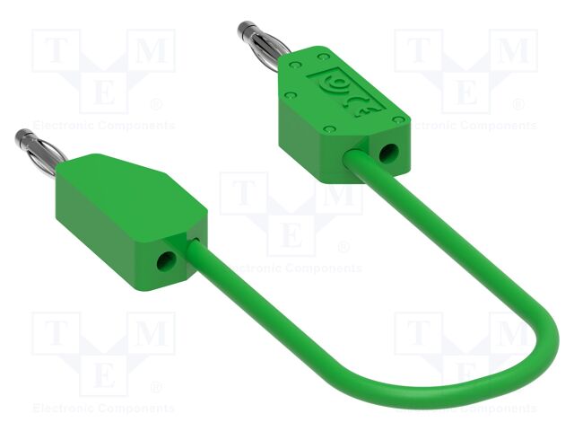 Test lead; 60VDC; 30VAC; 6A; banana plug 2mm,both sides; Len: 0.5m