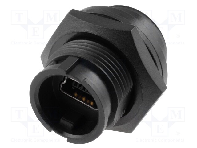 Socket; USB B mini; Data-Con-X; soldering; USB 2.0; IP67,IP68