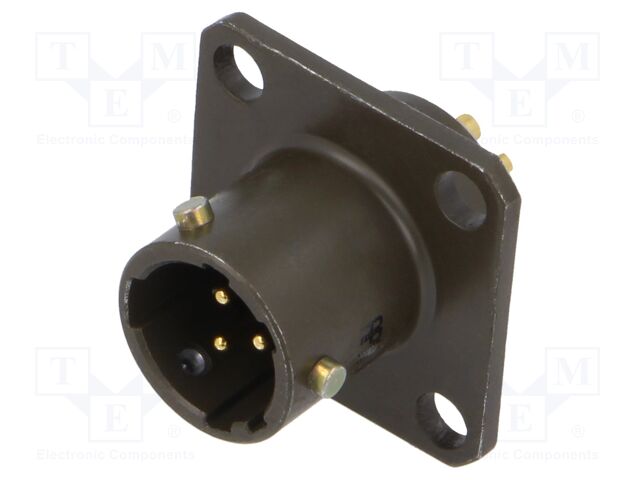 Connector: circular; socket; male; PT/451; 7.5A; 600V; PIN: 3; olive