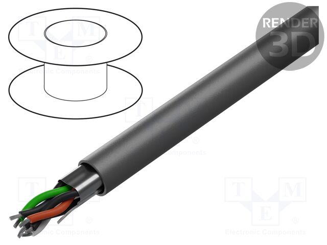 Wire; Alpha Essential C&C; 9x2x22AWG; shielded,Al-PET foil; PVC