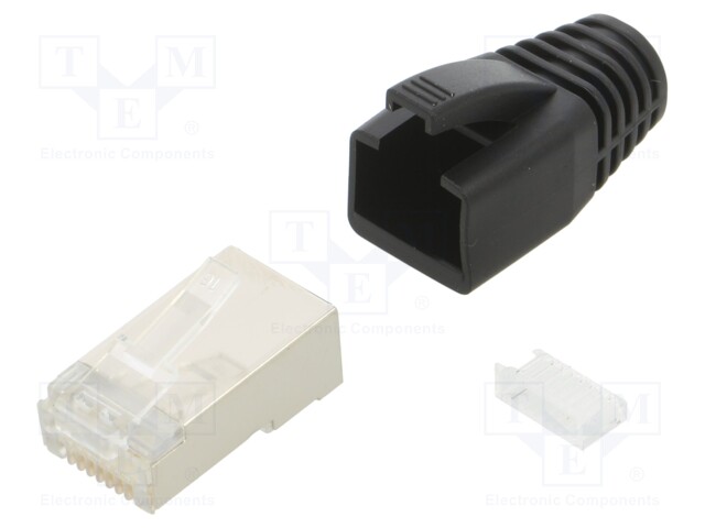 Connector: RJ45; plug; PIN: 8; Cat: 6; shielded,with strain relief