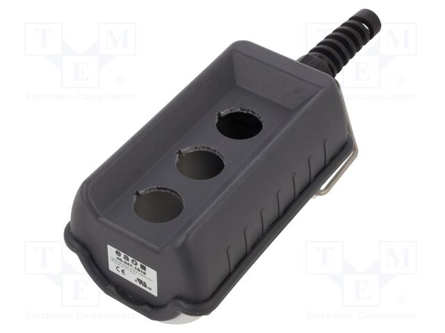 Case; black; 46; IP65; plastic; -35÷80°C; Holes no: 3