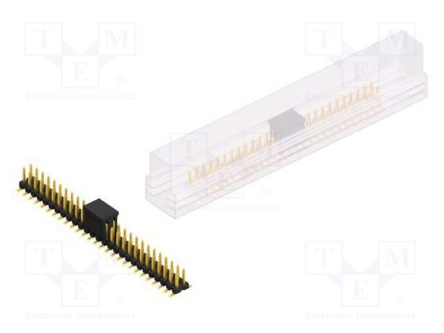 Connector: pin strips; pin header; male; PIN: 54; 2.54mm; SMT; 2x27