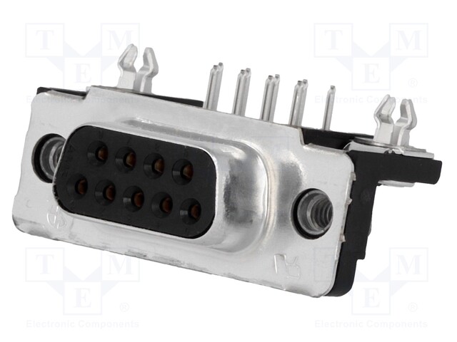D-Sub; PIN: 9; socket; HD 20; female; angled 90°; THT; UNC4-40