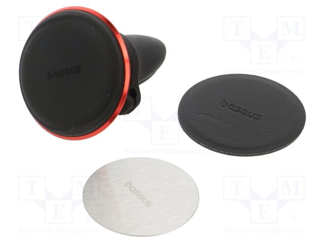 Car holder; black-red; air vent; Features: magnetic holder