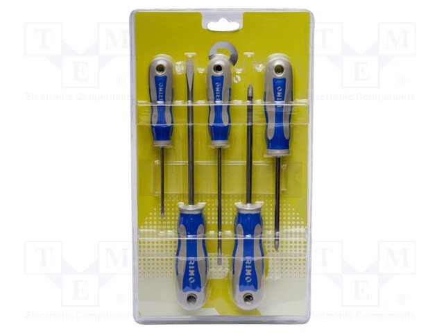 Kit: screwdrivers; Phillips,slot; Size: PH1,PH2,SL 3,SL 4,SL 6,5