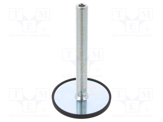 Foot of pin; without locknut,with no-slip disk; Base dia: 80mm