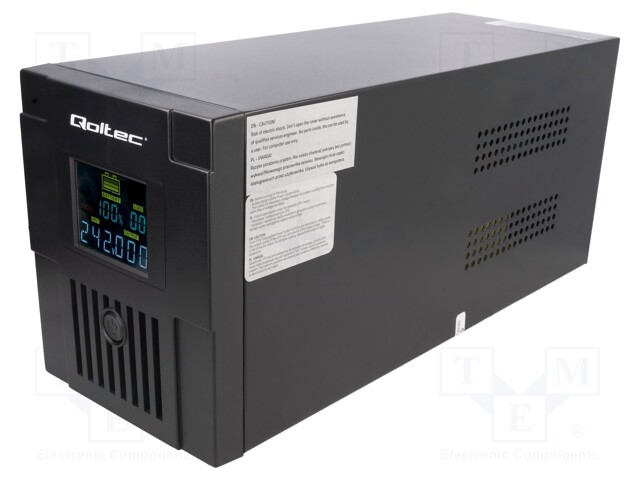 Power supply: UPS; 375x135x165mm; 900W; 1.5kVA; 11.1kg; Ubatt: 12V