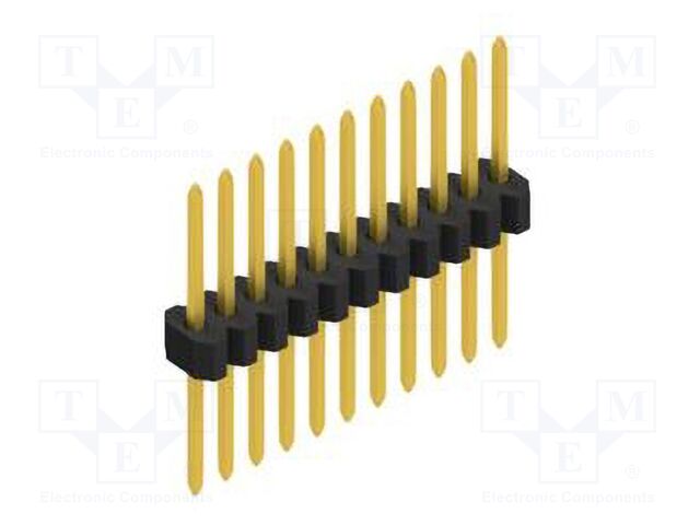 Connector: pin strips; pin header; male; PIN: 11; 1.27mm; THT; 1x11