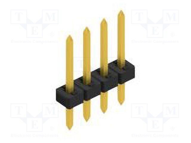 Connector: pin strips; pin header; male; PIN: 4; 2mm; THT; 1x4; 100V