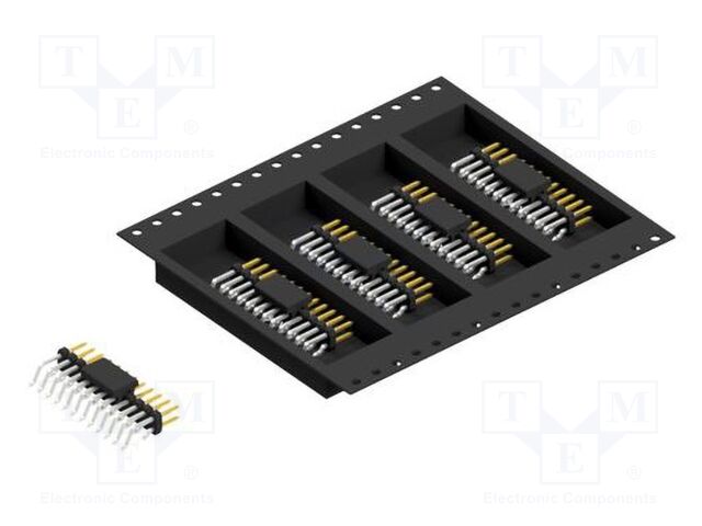 Connector: pin strips; pin header; male; PIN: 24; 2mm; SMT; 2x12