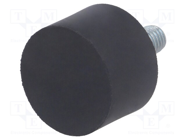Vibroisolation foot; Ø: 30mm; H: 20mm; Shore hardness: 55±5; 924N