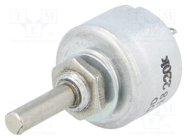 Potentiometer: shaft; single turn; 220kΩ; 1W; ±20%; 4mm; linear; THT