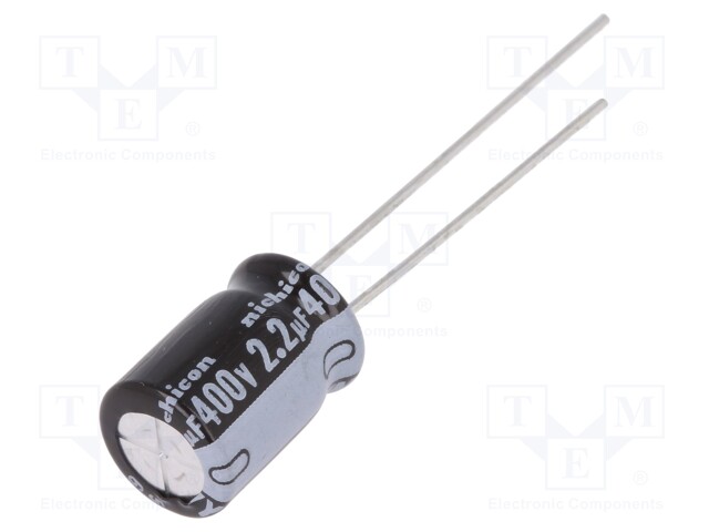 Capacitor: electrolytic; THT; 2.2uF; 400VDC; Ø8x11.5mm; ±20%; 1000h