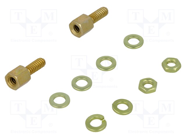 Set of screws for D-Sub; Thread len: 7.93mm; Thread: UNC4-40