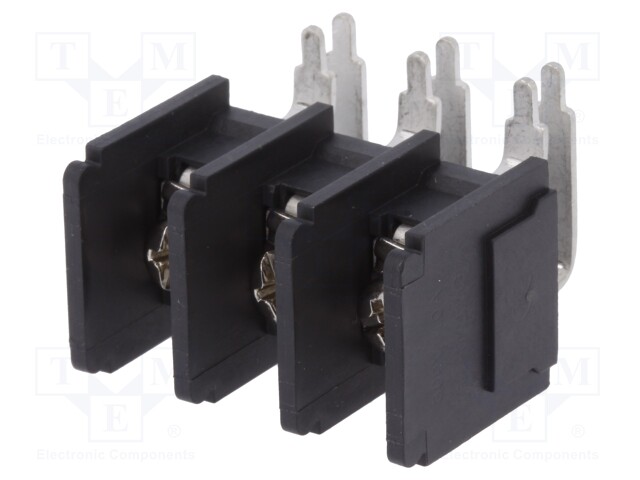PCB terminal block; angled 90°; 11mm; ways: 3; on PCBs; 4mm2; 32A