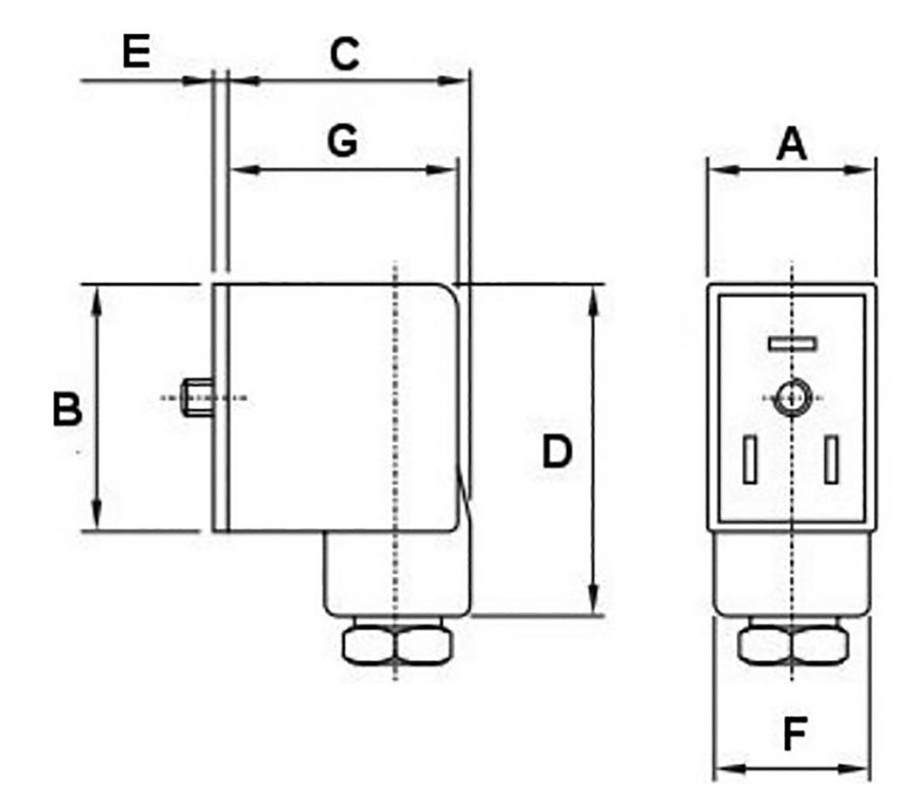Plug for coil; PIN: 3; natural (transparent); 230V; A: 20.8mm