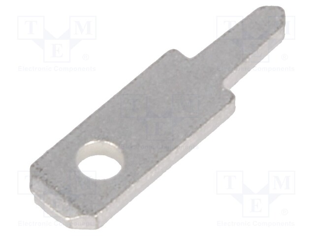 Terminal: flat; 2.8mm; 0.8mm; male; THT; Overall len: 10.5mm