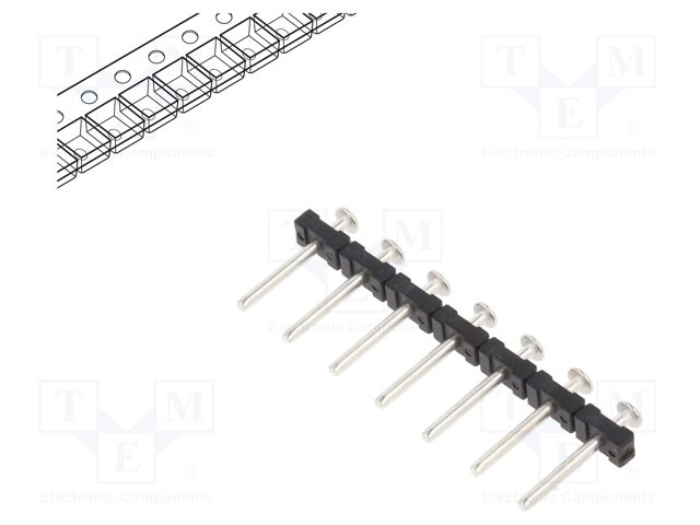 Connector: pin strips; pin header; PIN: 7; SMT; 10A; 300V; straight