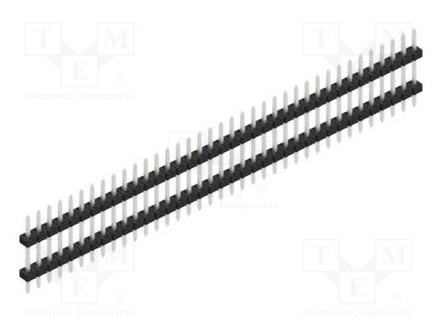 Connector: pin strips; pin header; male; PIN: 37; 2mm; THT; 1x37