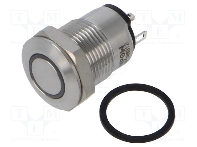 Switch: vandal resistant; Pos: 2; SPST-NO; 2A/36VDC; IP65; OFF-(ON)