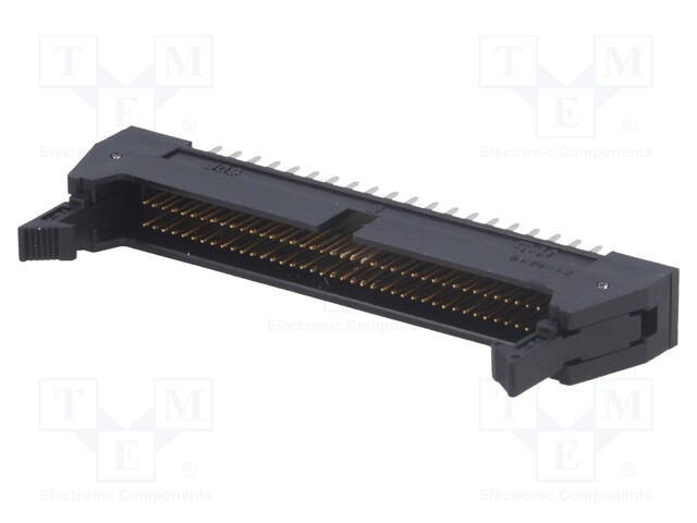 Socket; IDC; male; PIN: 80; straight; with ejector; THT; gold-plated