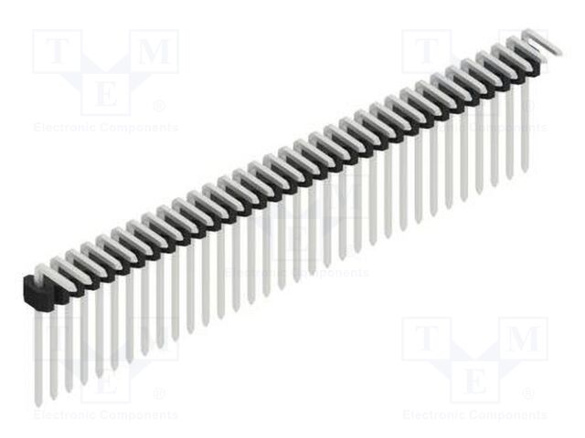 Connector: pin strips; pin header; male; PIN: 33; 1.27mm; THT; 1x33