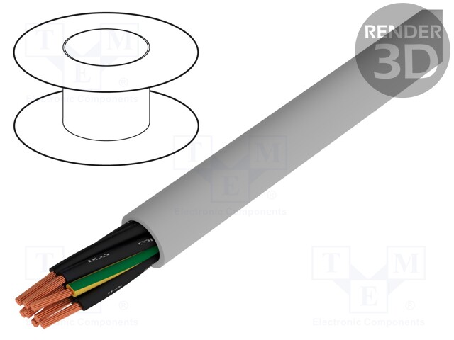 Wire; stranded; Cu; JZ-500; 8G0,5mm2; unshielded; PVC; 300/500V