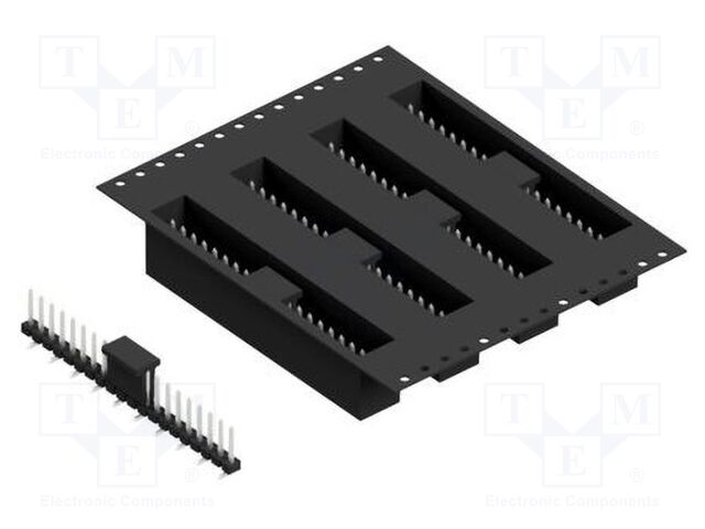 Connector: pin strips; pin header; male; PIN: 20; 2.54mm; SMT; 1x20