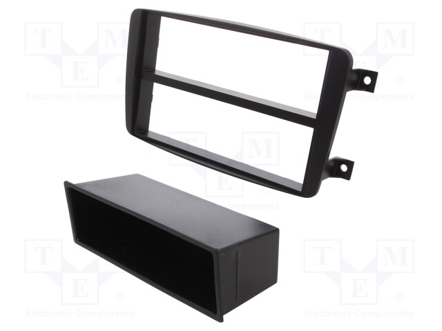 Radio mounting frame; Mercedes; 2 ISO; black