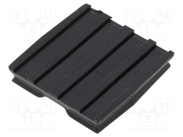 Self-adhesive cable holder; polyamide; black; Ht: 6.6mm; L: 24.9mm