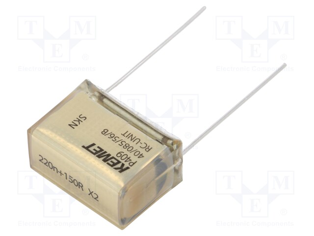 Capacitor: paper; X2; 220nF; 275VAC; 20.3mm; ±20%; THT; Series: P409