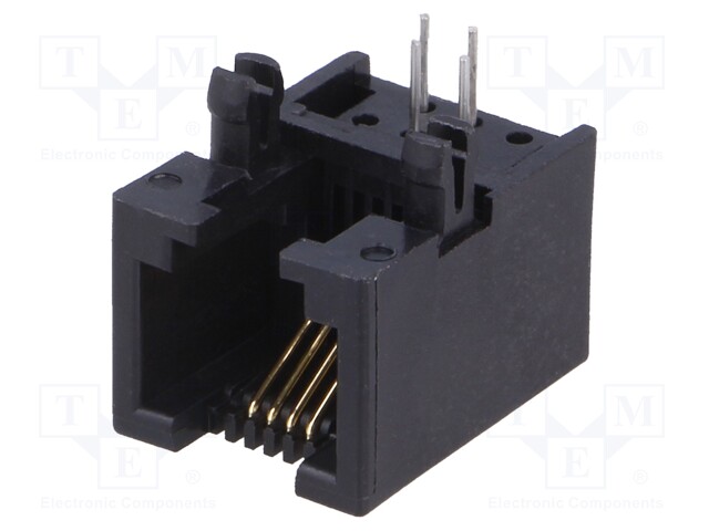 Socket; RJ11; PIN: 4; Cat: 3; unshielded; gold-plated; Layout: 6p4c