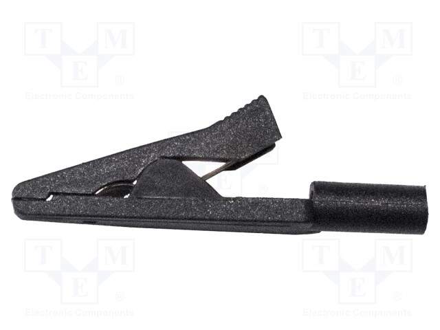 Crocodile clip; 10A; Grip capac: max.11mm; Overall len: 41mm; plug