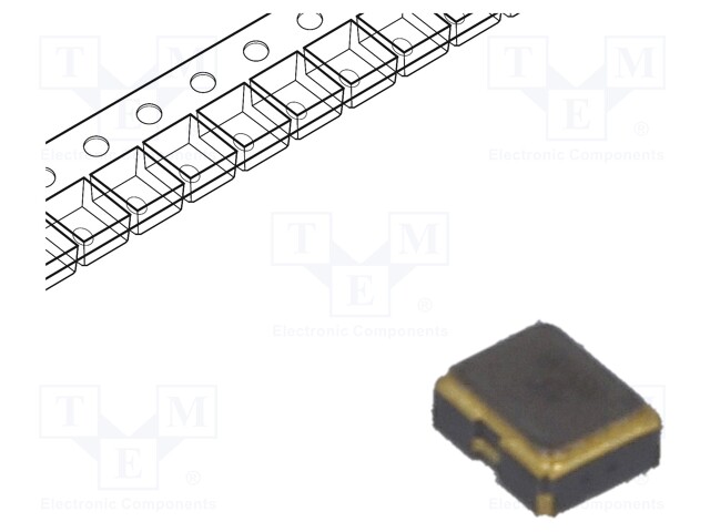 Resonator: quartz; 40MHz; 15pF; SMD; Body dim: 2x1.6x0.8mm; 10ms