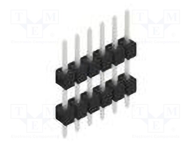 Connector: pin strips; pin header; male; PIN: 6; 2.54mm; THT; 1x6
