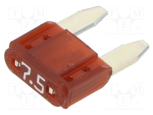 Fuse, Automotive, Fast Acting, 7.5 A, 32 V, 10.9mm x 3.8mm x 8.8mm, MINI 297 Series