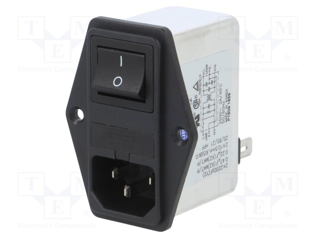 Connector: AC supply; socket; male; 2A; 250VAC; IEC 60320; -25÷85°C