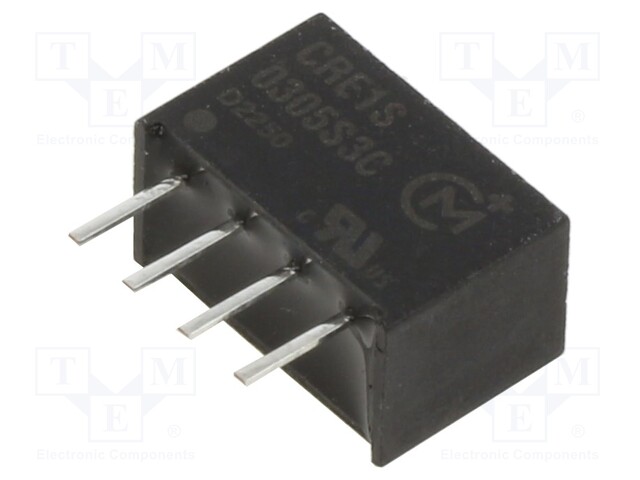 Converter: DC/DC; 1W; Uin: 2.97÷3.63V; 5VDC; Iout: 200mA; SIP4