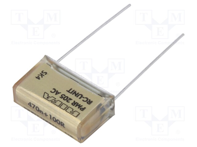 Capacitor: paper; X2; 470nF; 125VAC; 20.3mm; ±20%; THT; 250VDC