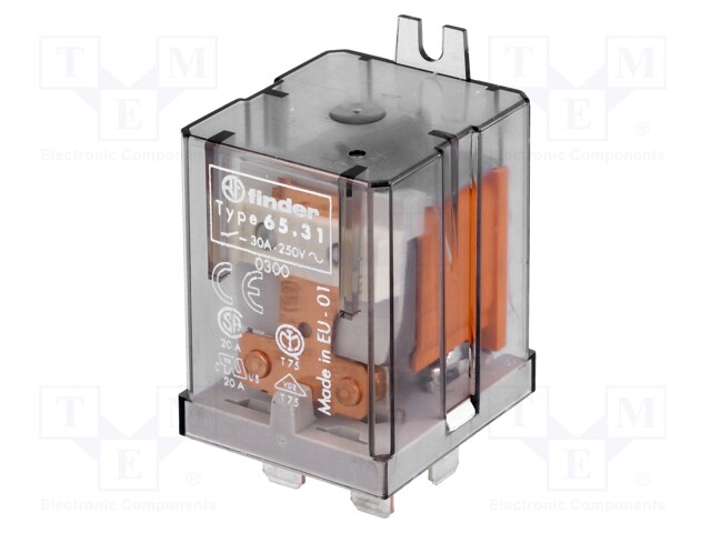 Relay: electromagnetic; SPST-NO; Ucoil: 230VAC; 30A/250VAC; 7.25kΩ