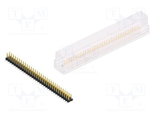 Connector: pin strips; pin header; male; PIN: 64; 2.54mm; SMT; 2x32
